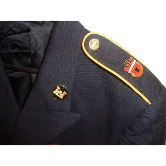 U.S. Army Blue Military Service Coat Sz 42RC Blazer Mens Jacket Poly/Wool - Picture 7 of 12